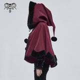 Hollow Man' Gothic Cape With A Hood (Red)