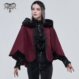 Hollow Man' Gothic Cape With A Hood (Red)