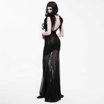 Party Darkness Floral Pattern Floor Length Sexy Women Lace Fishtail Dress