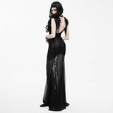 Party Darkness Floral Pattern Floor Length Sexy Women Lace Fishtail Dress