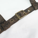 Steampunk Accessories Brown Women Distressed Body Harness With Chains