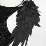 Party Darkness Floral Pattern Floor Length Sexy Women Lace Fishtail Dress