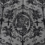 Shadow Song' Gothic Mesh Top With Boat Neckline