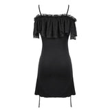 Malady' Gothic Sling Dress/Blouse With Bardot Neckline