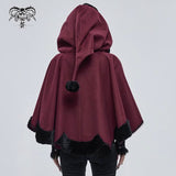 Hollow Man' Gothic Cape With A Hood (Red)