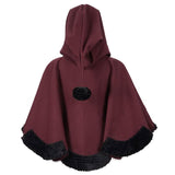Hollow Man' Gothic Cape With A Hood (Red)