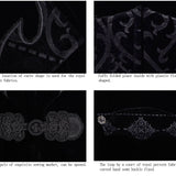 Western Fashion Gothic Embroidered Collar Black Men Velveteen Tuxedo