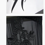 Party Darkness Floral Pattern Floor Length Sexy Women Lace Fishtail Dress