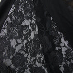 Gothic Women Cross Decoration Knit Lace Bell Bottoms Pants