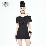 Malady' Gothic Sling Dress/Blouse With Bardot Neckline