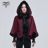 Hollow Man' Gothic Cape With A Hood (Red)