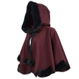 Hollow Man' Gothic Cape With A Hood (Red)