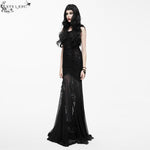 Party Darkness Floral Pattern Floor Length Sexy Women Lace Fishtail Dress